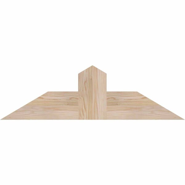 Ekena Millwork Portland Smooth Timber Gable Bracket, Douglas Fir, 36"W x 10"H x 5 1/2"D x 5 1/2"F, 7/12 Pitch GBW036X10X0606POR00SDF - main